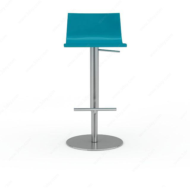 蓝色吧椅3D模型