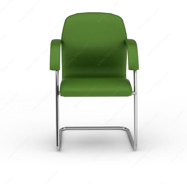 时尚绿色办公椅3D模型