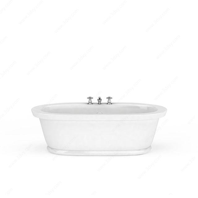 现代陶瓷浴缸3D模型