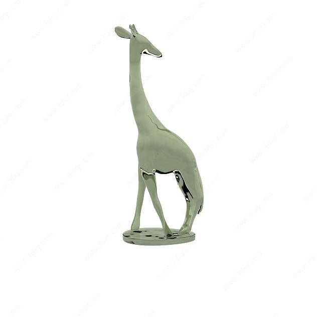 陶瓷小鹿摆件3D模型