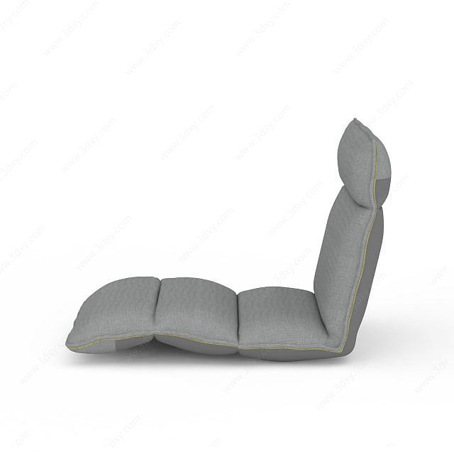 灰色懒人沙发3D模型