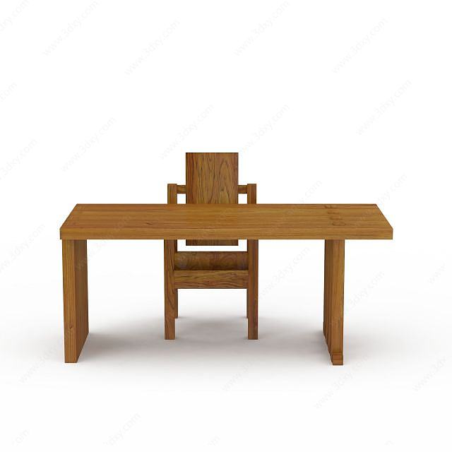 中式仿古桌椅3D模型