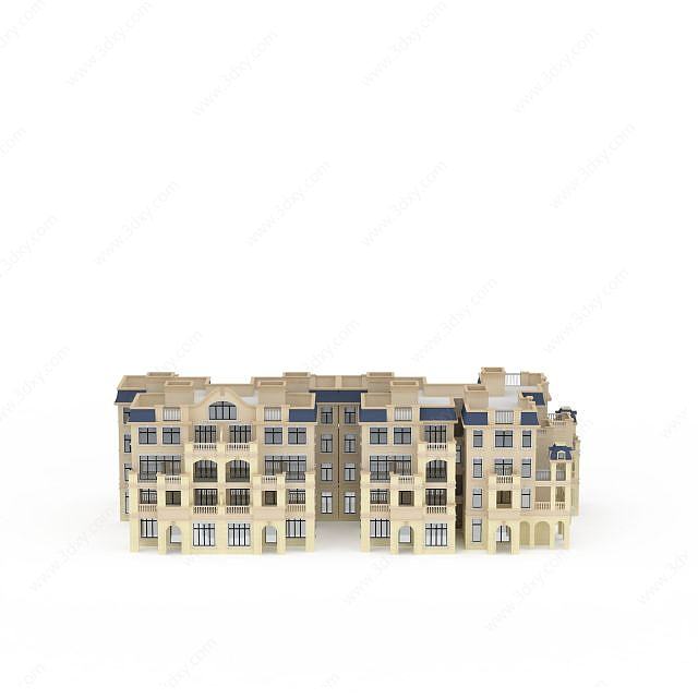 现代居民楼3D模型