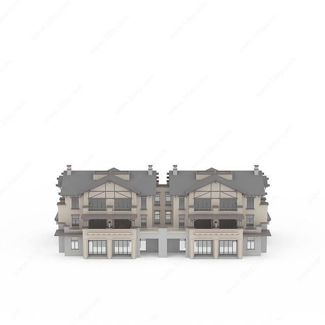 别墅建筑群3D模型