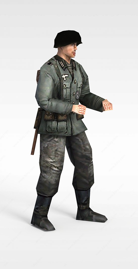 军人士兵战士3D模型
