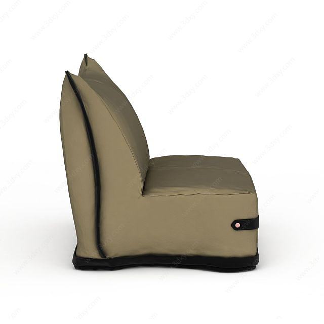 现代创意双人布艺沙发3D模型