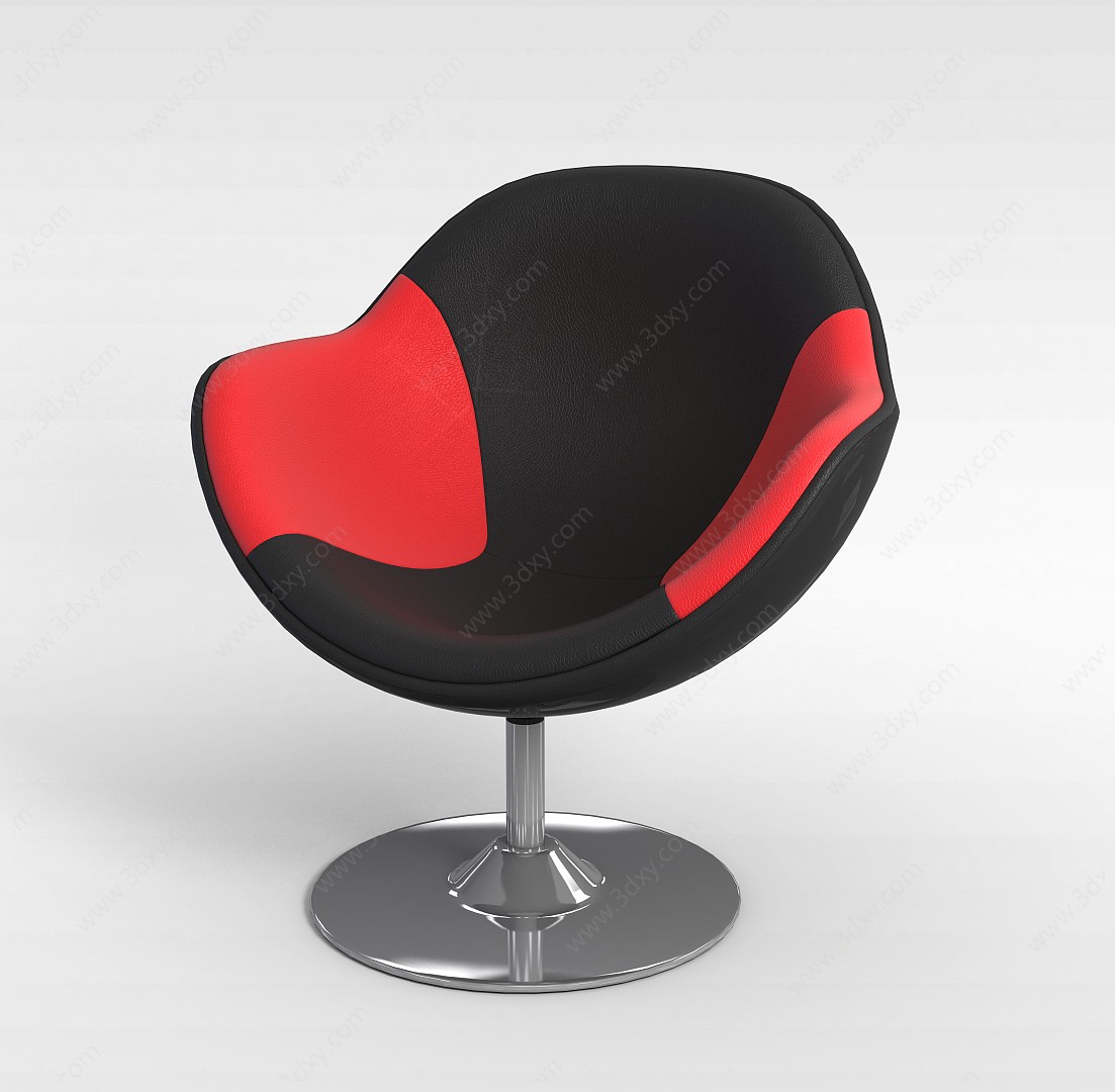 时尚拼色休闲沙发椅3D模型