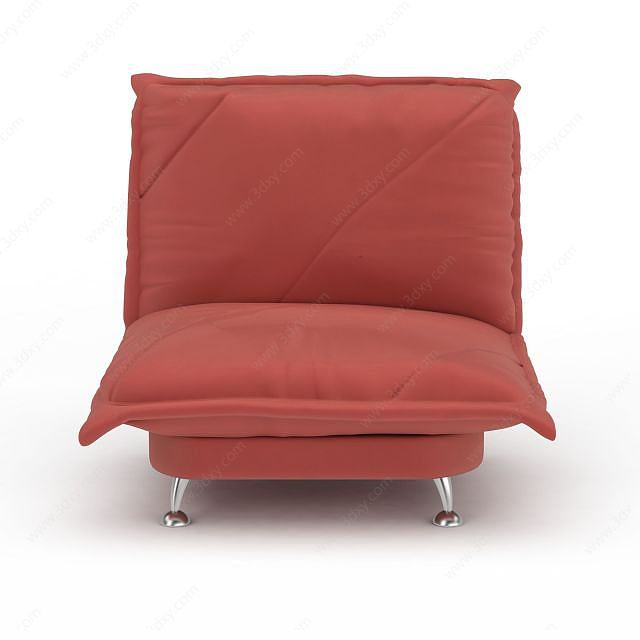 现代软包布艺休闲沙发3D模型