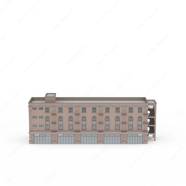 现代居民楼3D模型