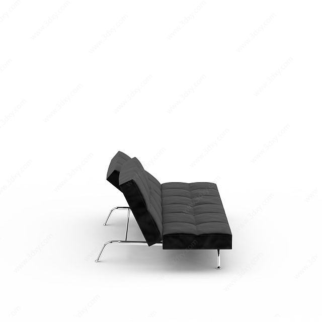 时尚灰色双人沙发床3D模型