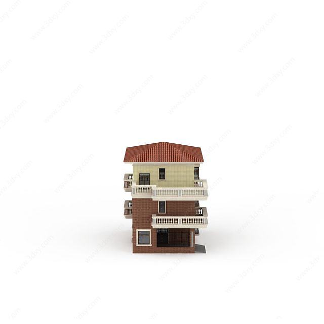 别墅小洋楼3D模型