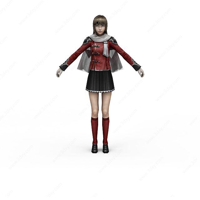 最终幻想零式角色游戏人物3D模型