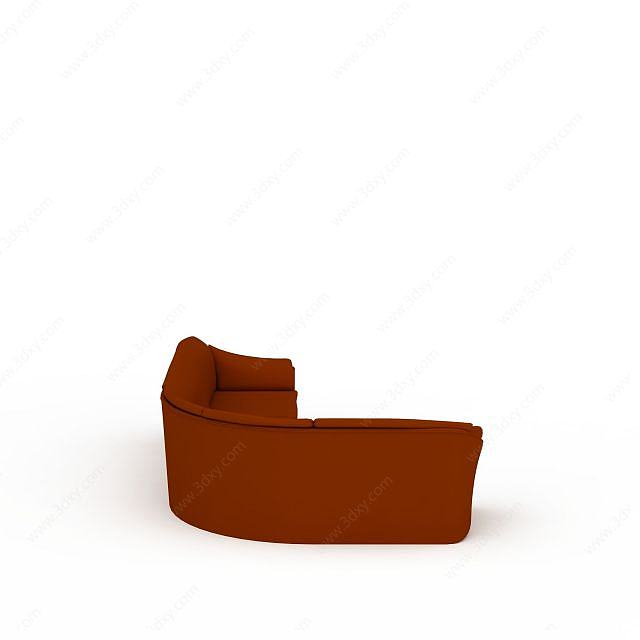 现代布艺多人沙发3D模型