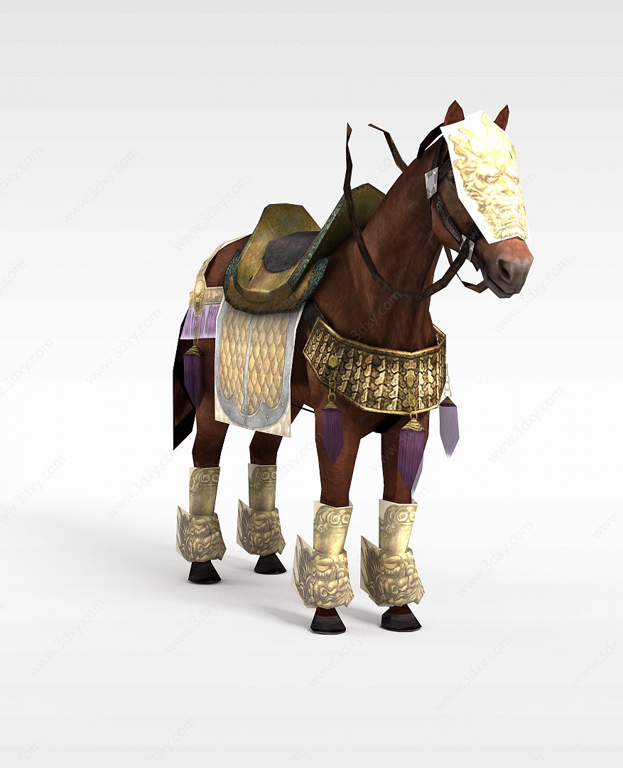游戏角色战马3D模型