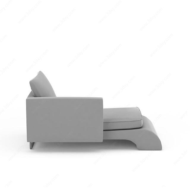 现代单人沙发床3D模型