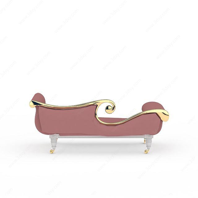 欧式公主沙发床3D模型