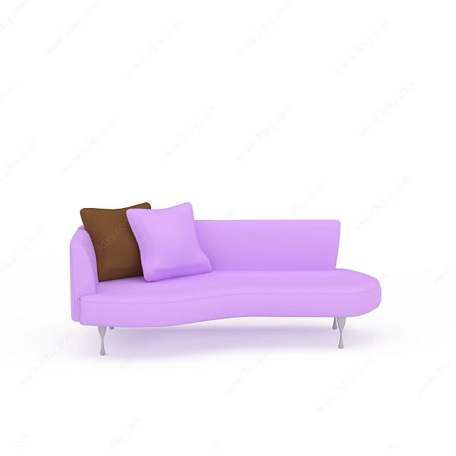 现代休闲长沙发3D模型