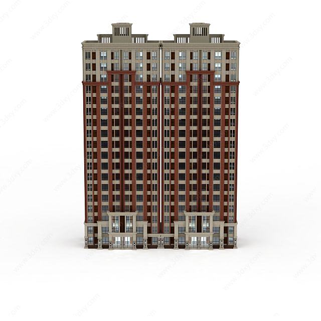 高层建筑大楼大厦居民楼3D模型