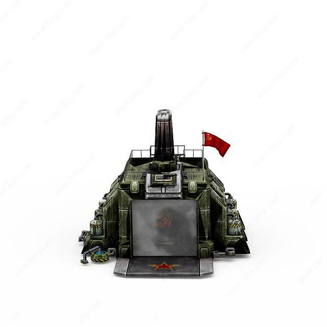 红色警戒苏联建筑设备游戏装备3D模型