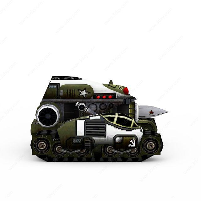 红色警戒苏联坦克3D模型