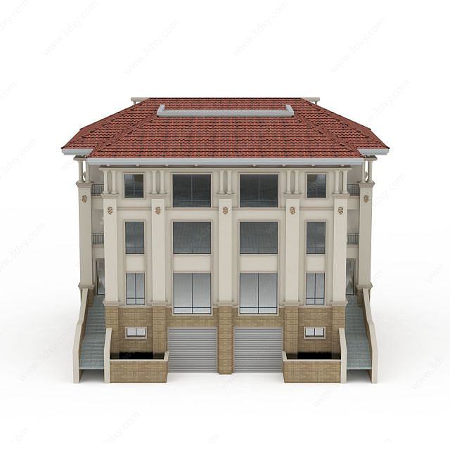 现代别墅大楼3D模型