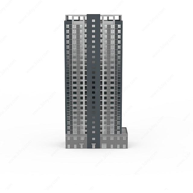 现代居民大楼3D模型
