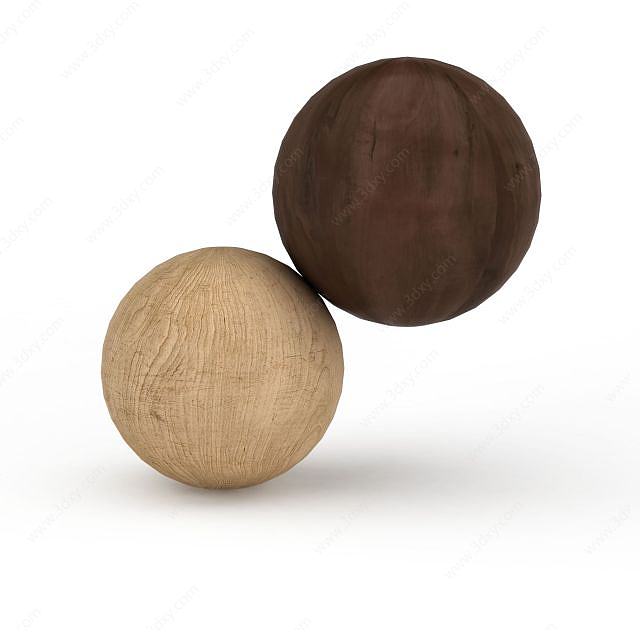 木质球3D模型