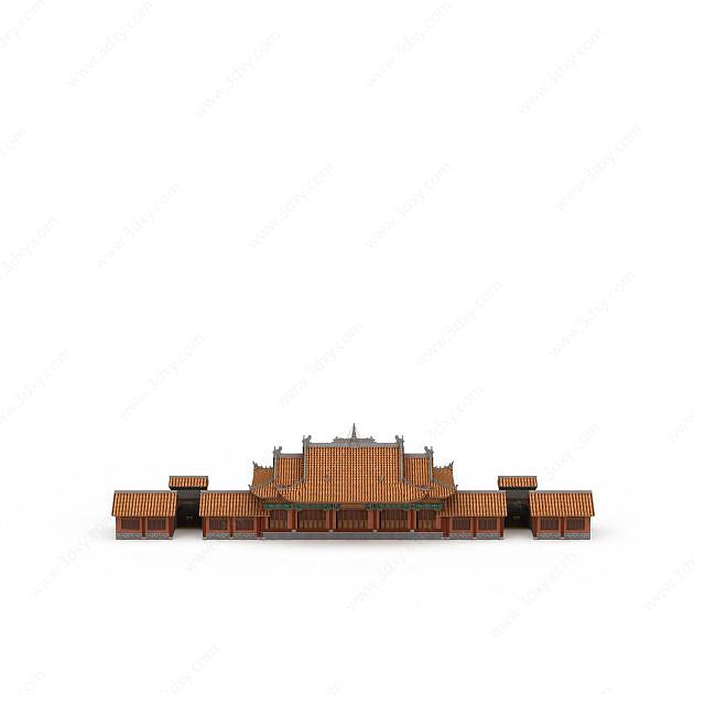 寺庙建筑3D模型