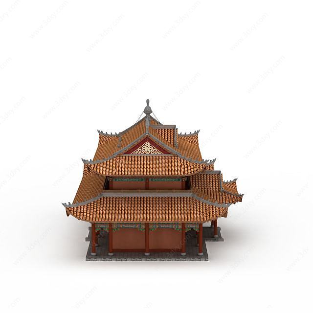 寺庙古建3D模型