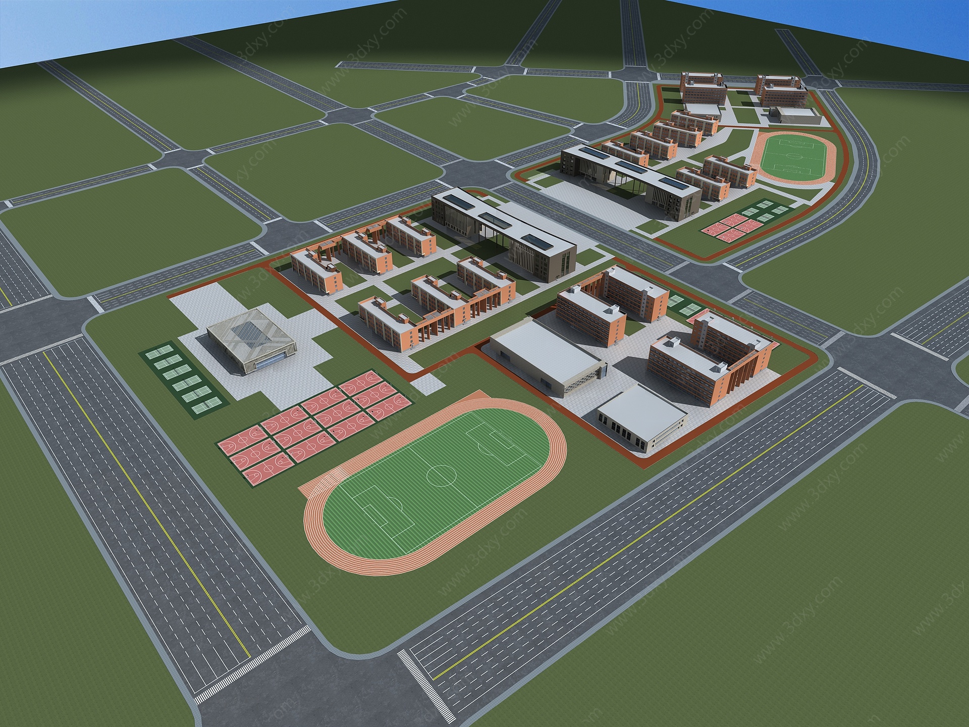 学校规划3D模型