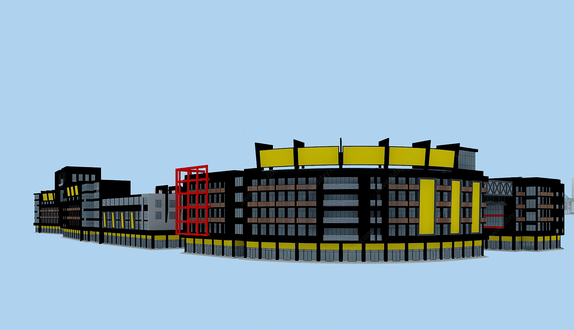 商业建筑配楼3D模型