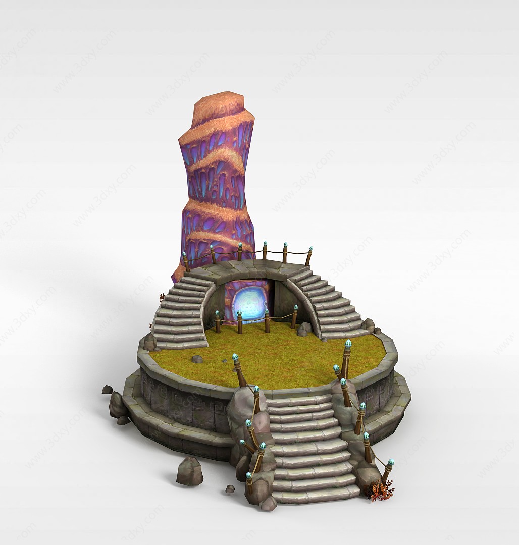 古代游戏场景道具3D模型