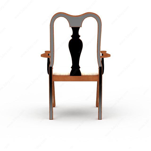 中式实木椅子3D模型