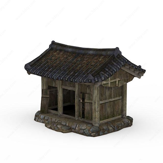 剑灵游戏场景木屋3D模型