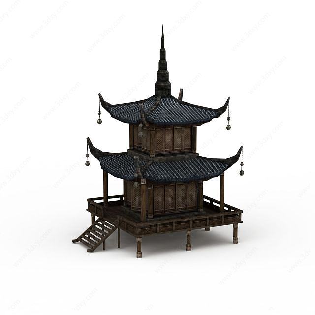 剑灵场景塔楼3D模型