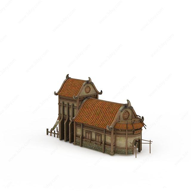 剑灵场景房子3D模型
