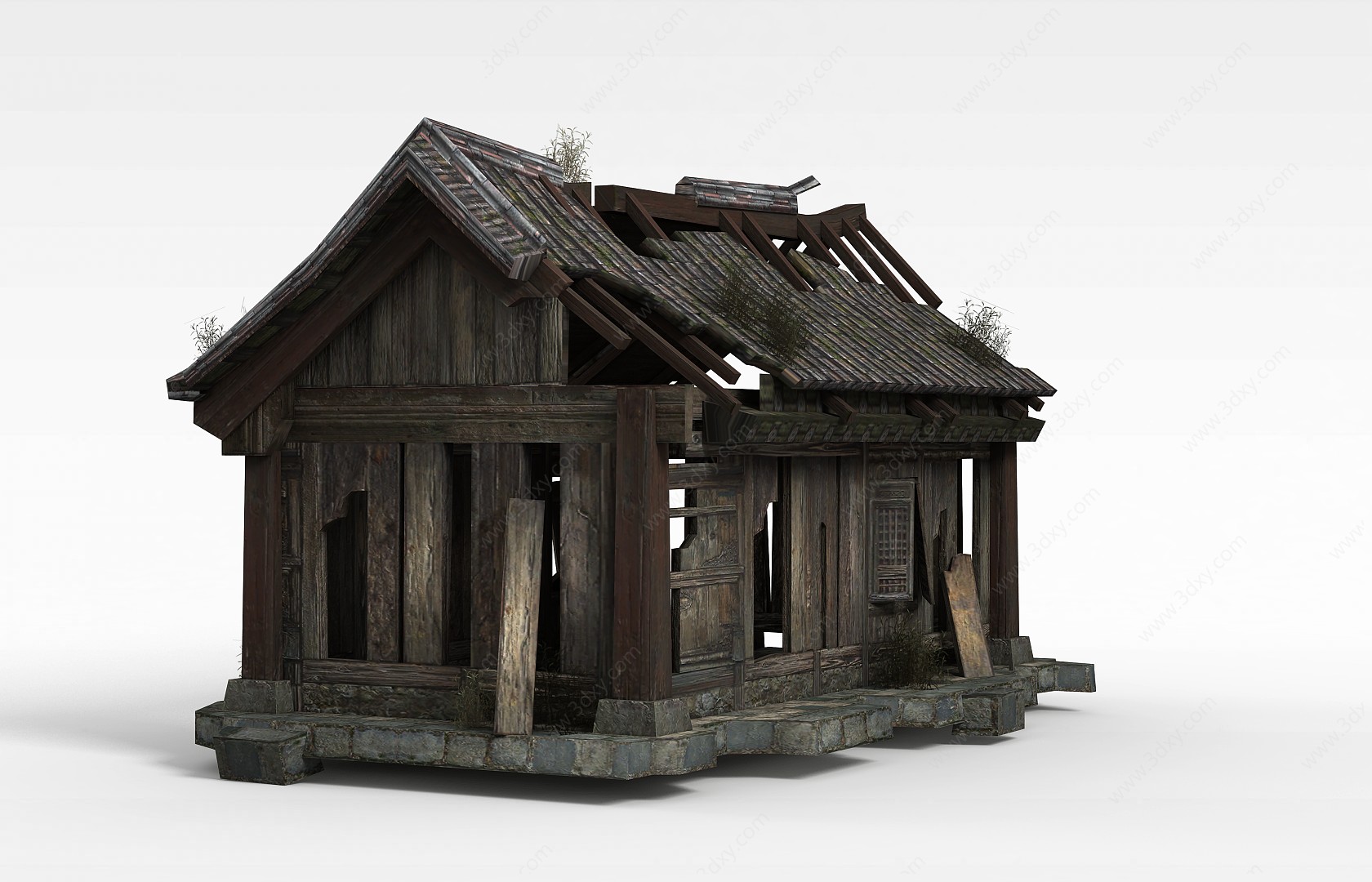 剑灵场景破旧木屋3D模型