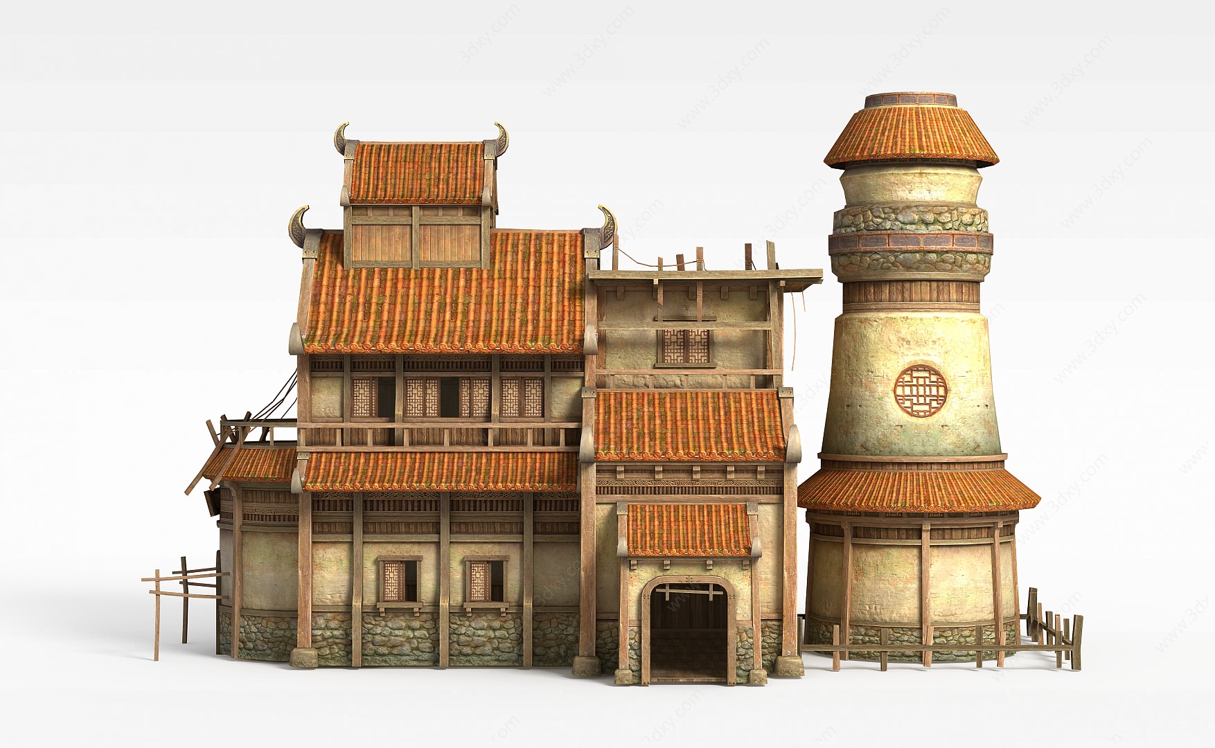 剑灵场景房屋3D模型