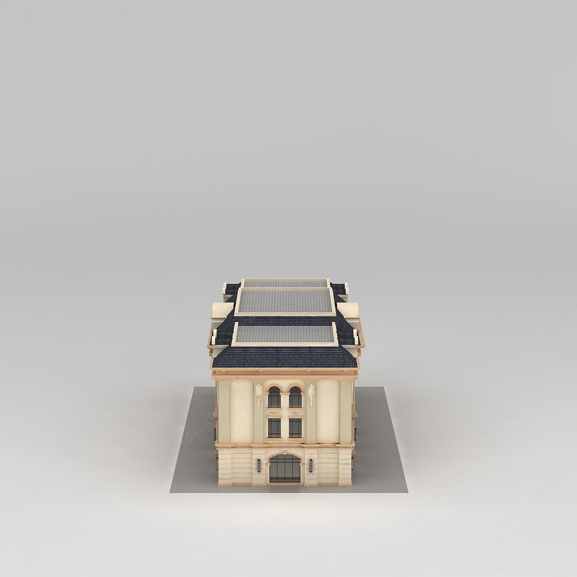 欧式酒店建筑3D模型