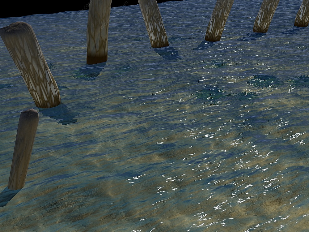 清澈的海水3D模型
