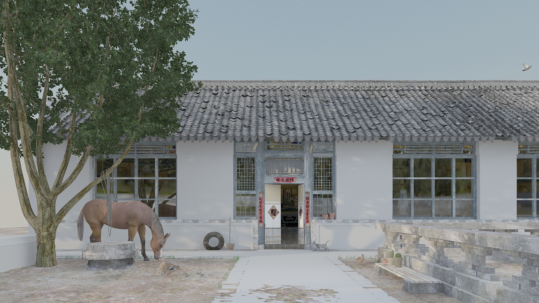 农村院子3D模型