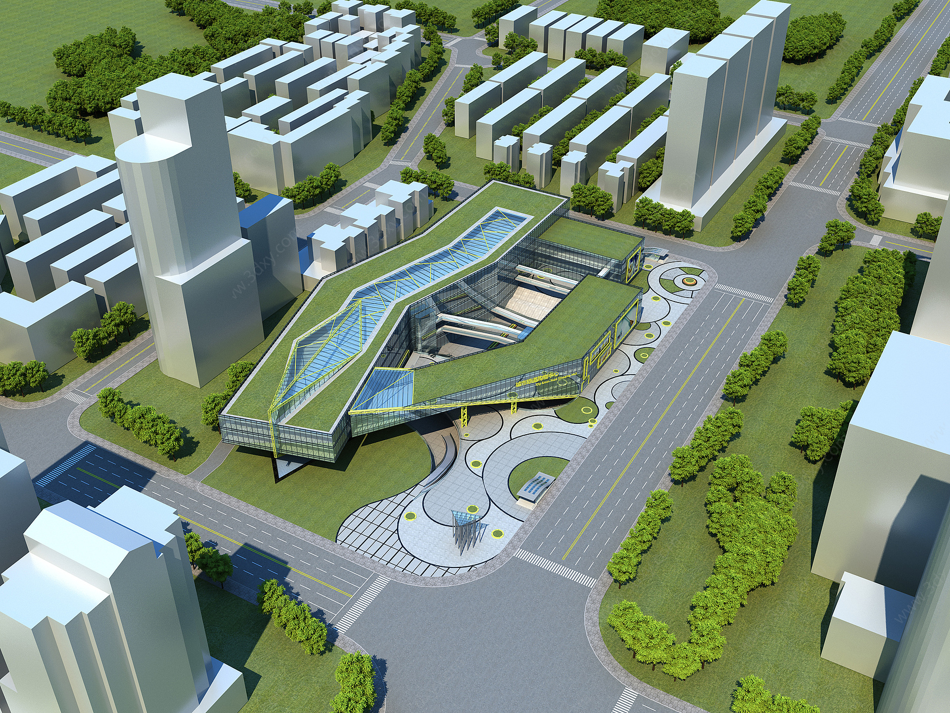 城市公共建筑3D模型