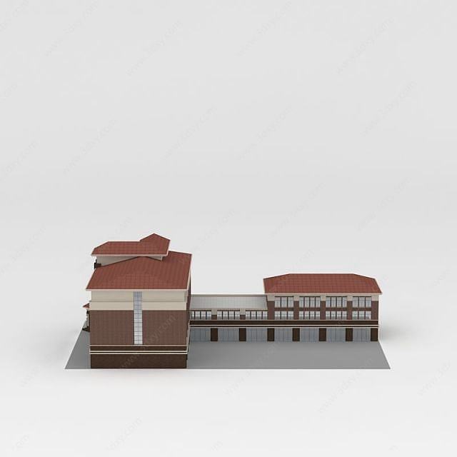 商业办公楼建筑3D模型