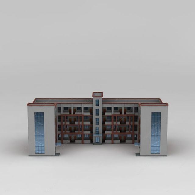学校教学楼建筑3D模型