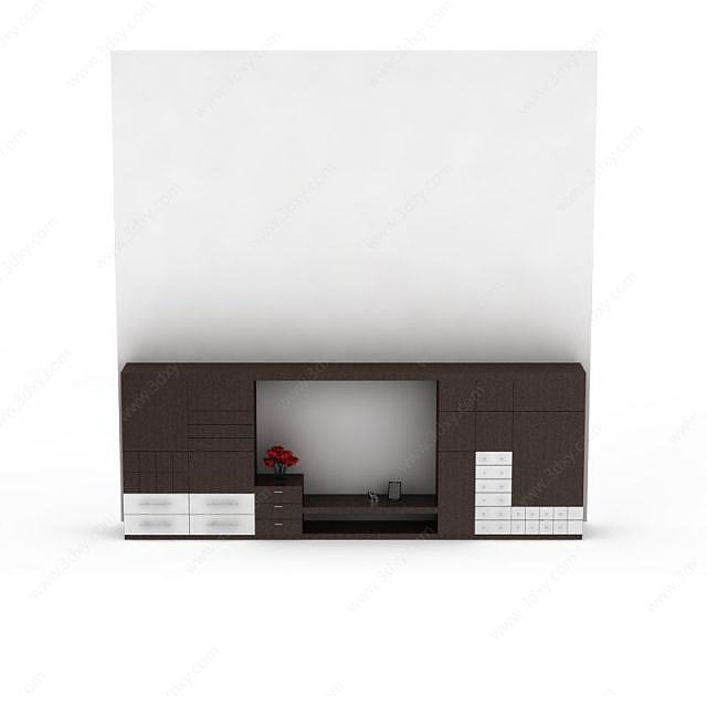 客厅组合电视柜3D模型