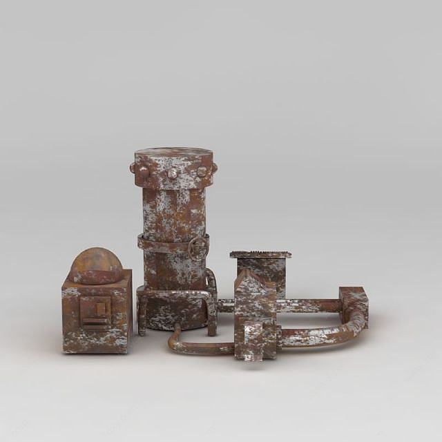 废旧锅炉3D模型