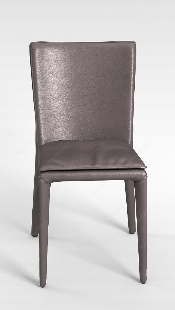 现代皮椅餐椅3D模型