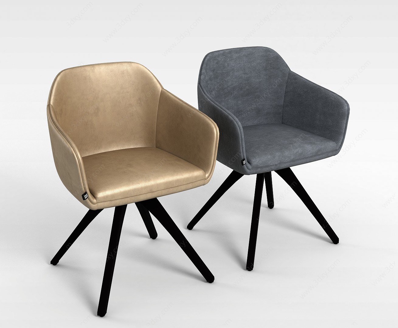 现代拼色休闲椅子3D模型
