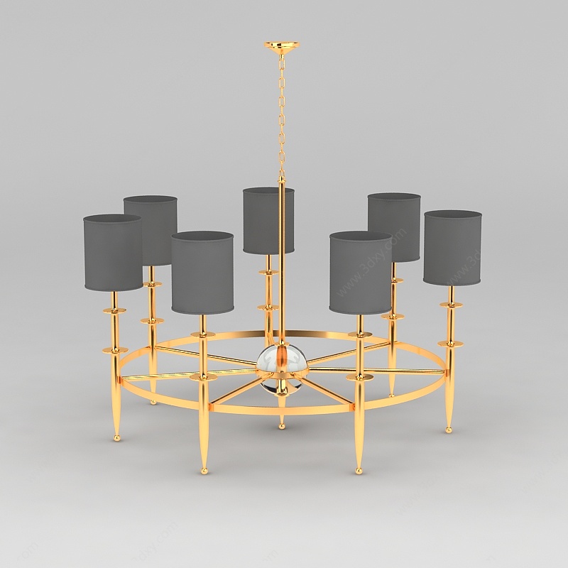 现代礼堂吊灯3D模型