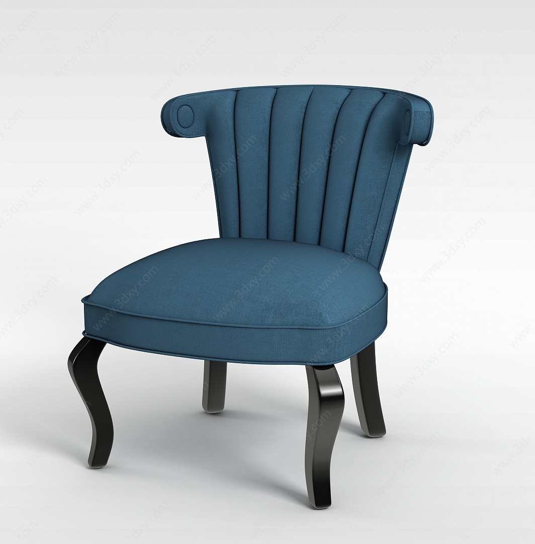 简欧休闲软包坐椅3D模型
